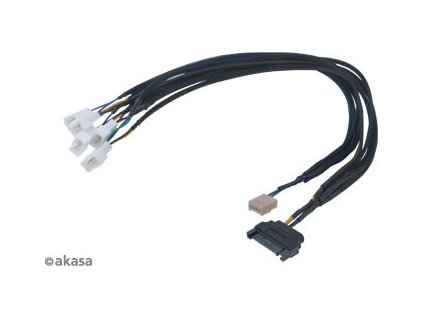 AKASA kabel FLEXA FP5S, pro připojení 5 PWM ventilátorů , 45cm