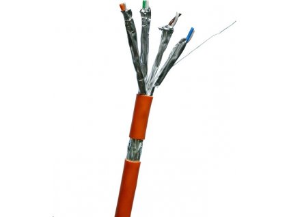 DATACOM S/FTP drát CAT7 LSOH,Eca 500m cívka, plášť oranžový