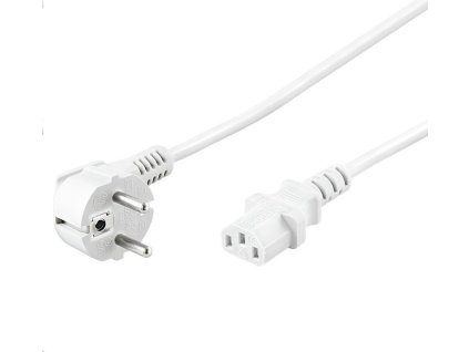 Kabel síťový 230V k počítači 2m bílý