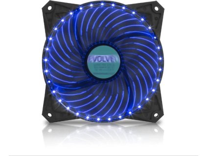 evolveo 12l2bl led 33 bodu ventilator 120mm modry ien275072