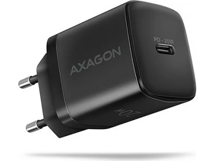 axagon acu pd20 nabijecka do site 20w 1x port usb c pd3 0 pps qc4 afc apple cerna ien524041