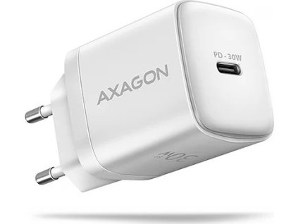 axagon acu pd30w sil nabijecka do site 30w 1x port usb c pd3 0 pps qc4 sfc afc apple bila ien524044