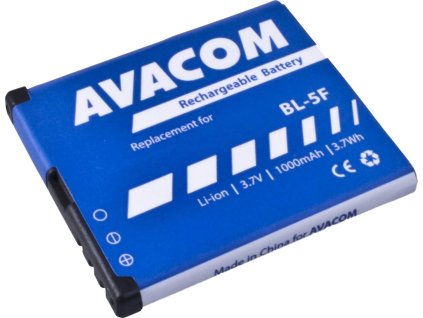 avacom baterie do mobilu nokia n95 e65 li ion 3 6v 1000mah nahrada bl 5f ien386935
