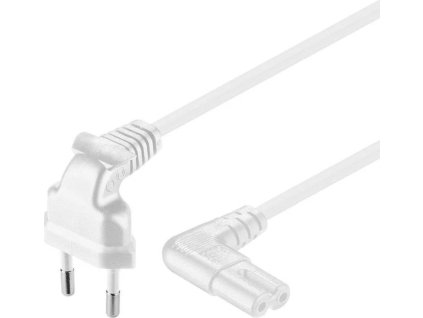 premiumcord kabel sitovy 230v k magnetofonu se zahnutymi konektory 5m bily ien390344