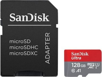 sandisk microsdxc ultra 128gb uhs i u1 a1 class 10 adapter ien525229