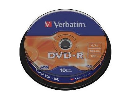 Verbatim DVD-R 4,7GB 16x cake (10 ks)