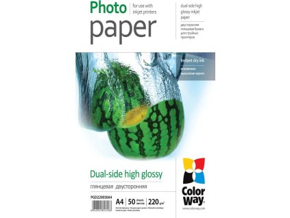 colorway fotopapir dual side high glossy 220g m2 a4 50 kusu ien426012
