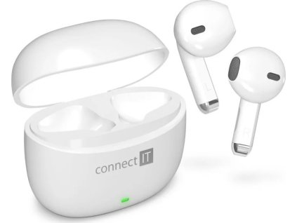 connect it true wireless sonicbass sluchatka do usi s mikrofonem bila ien526608