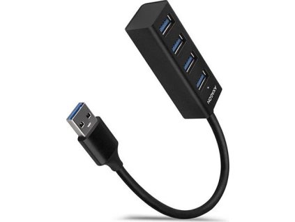 AXAGON HUE-M1A, 4x USB 3.2 Gen 1 MINI hub, kovový