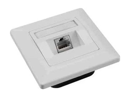 solarix zasuvka cat6 stp 1 x rj45 pod omitku bila ien125128