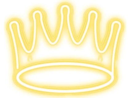 dekorativni plexi led neon koruna tepla bila ien515550