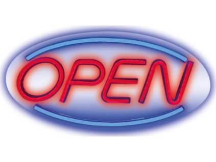 dekorativni plexi led neon open modro cerveny ien515559