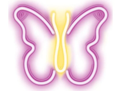 dekorativni led neon motyl ruzovy ien515565