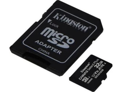 kingston microsdhc 32gb canvas select plus a1 c10 card rychlost az 100 mb s sd adapter ien338305