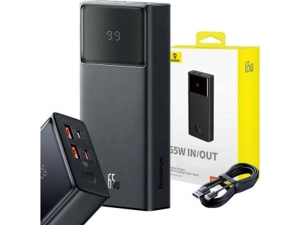 power banka baseus star lord 20000mah 65w 2x usb a micro usb usb c cerna ien531891