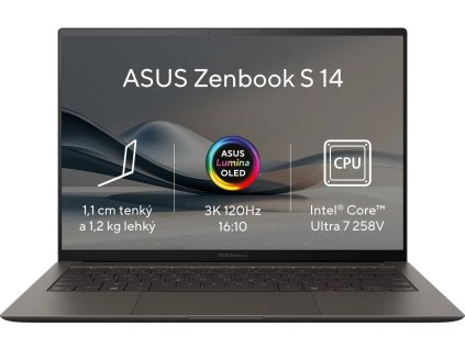 ASUS Zenbook S 14 OLED UX5406SA-OLED093X Zumaia Gray celokovový