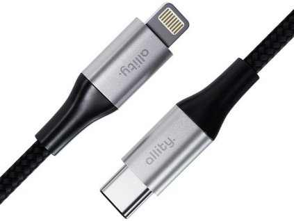 datovy kabel allity auc 01 usb c lightning 1m 27w cerny ien533713