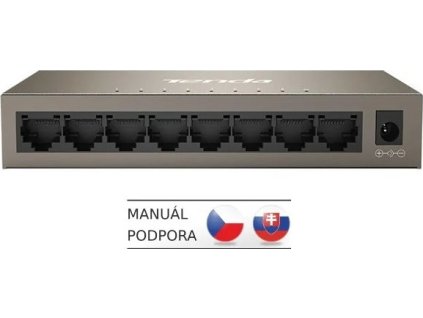 tenda teg1008m 8 port gigabit switch 8x 10 100 1000 mb s fanless mac 4k napajeni ac dc i na zed ien407669