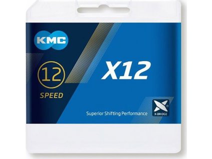 KMC X12 - 12 rychlostí - spojka - 126 článků - stříbrný