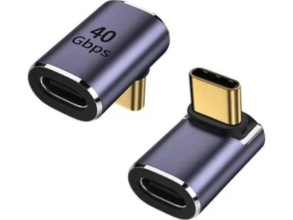 premiumcord zahnuty 90 adapter usb c female usb c male 40gbps aluminium ien535545