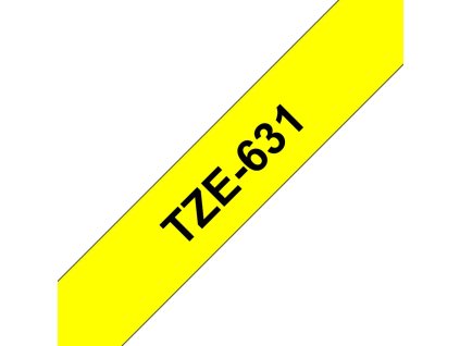 brother tz 631 zluta cerna 12mm laminovana ien57587