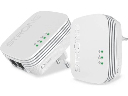 strong sada 2x adapteru powerline wf 600 duo mini bila ien517022