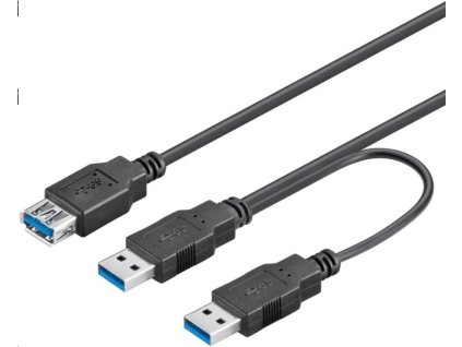premiumcord usb 3 0 napajeci y kabel a male a male a female dualni extra napajeni ien535780