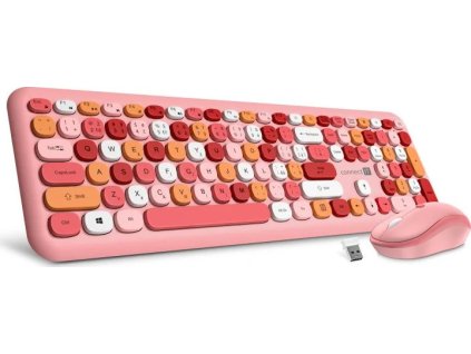 connect it fashion combo bezdratova ruzova klavesnice mys cz sk layout ien511619