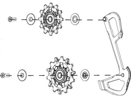 kladky a voditko k prehazovacce sram gx eagle x sync ien537294