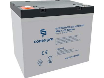 conexpro baterie agm 12v 55ah zivotnost 10 let m6 ien519355