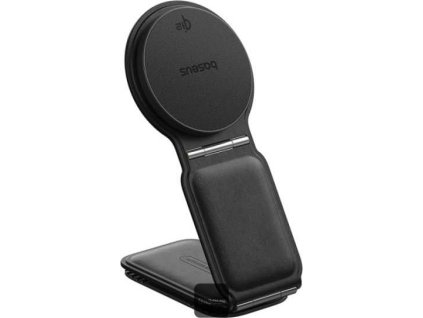 magneticky drzak do auta s bezdratovym nabijenim baseus primetrip c02 cerny ien539901