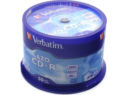 verbatim cd r azo crystal 52x 700mb 50 ks spindl ien166899