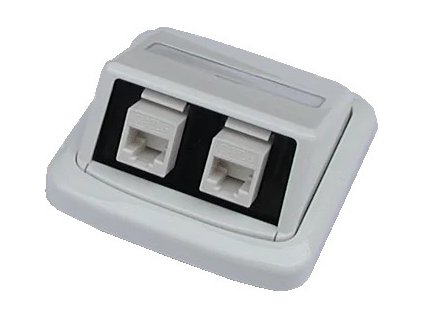 abb tango datova zasuvka utp cat5e 2xrj45 whkey bila ien167034