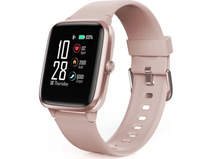 hama fit watch 5910 sportovni hodinky vodeodolne gps pulz kalorie krokomer atd ruzove zlato ien455502