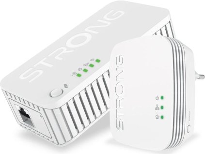 strong sada 2x adapteru powerline wf 1000 duo mini powerline 1000 mbit s wi fi 750 mbit s 1x lan bily ien517021