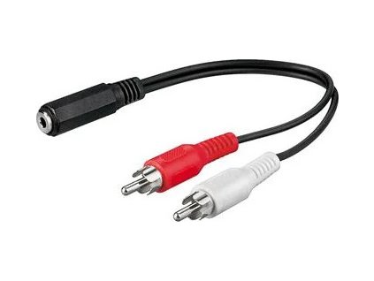 premiumcord kabel jack 3 5mm 2xcinch f m 20cm ien218012