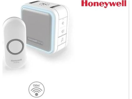 honeywell home dc515n bezdratovy zvonek series 5 150 m 6 melodii prenosna zakladna bila design tlacitko ien504550