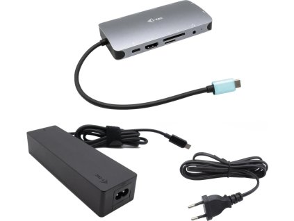 i tec usb c metal nano dock hdmi vga with lan power delivery 100 w zdroj 100w ien532386