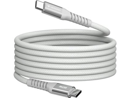 verbatim usb c c magneticky kabel sync charge 60w sedy ien543165