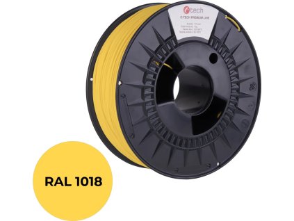 tiskova struna filament c tech premium line petg zinkova zluta ral1018 1 75mm 1kg ien444289