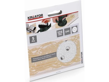 kreator krt230553 5x brusny papir 125 mm na barvu g40 ien494140