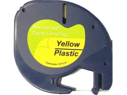 allprint pro dymo 59423 12mm x 4m cerny tisk zluty podklad letratag plastova ien391863