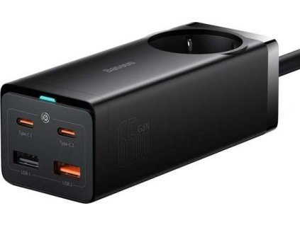nabijeci stanice baseus gan3 pro 65w 1xzasuvka 2xusb c 2xusb cerna ien550029