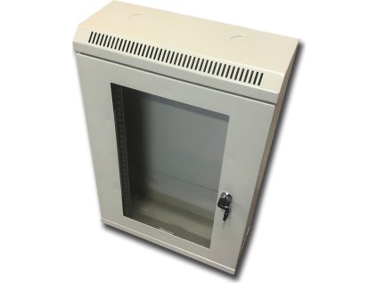 DATACOM 10" rozvaděč 12U/140 mm (sklo) šedý
