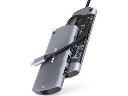 axagon hmc 6m2 usb 3 2 gen 1 hub porty 2x usb a hdmi m 2 ien381718