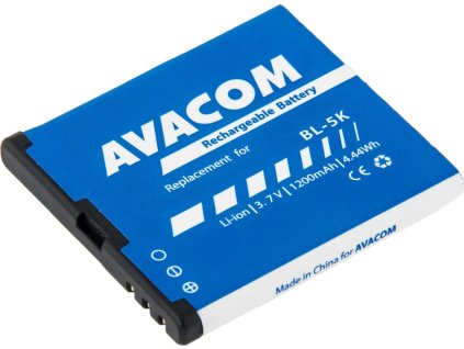 avacom baterie do mobilu nokia c7 00 li ion 3 7v 1200mah nahrada bl 5k ien386937