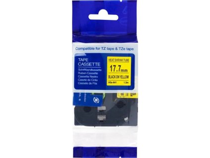 printline kompatibilni paska s brother hse 641 18mm cerny tisk zluty podklad buzirka ien551252
