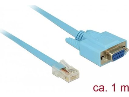 delock adapter rs 232 db9 samice 1 x seriovy rs 232 rj45 samec 1 m ien526212