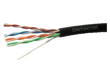 datacom utp drat cat5e pe 100m cerny outdoor ien194694