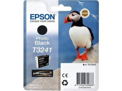 epson inkoust t3241 photo black foto cerna originalni ien328003